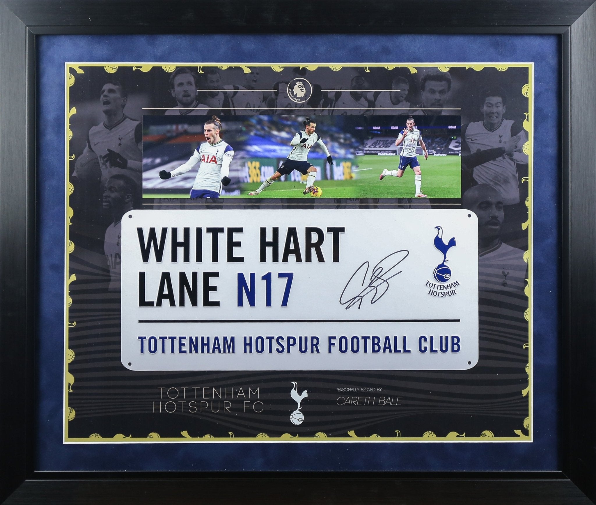Gareth Bale Signed Roadsign Framed Display - Memorabilia Framers Shop